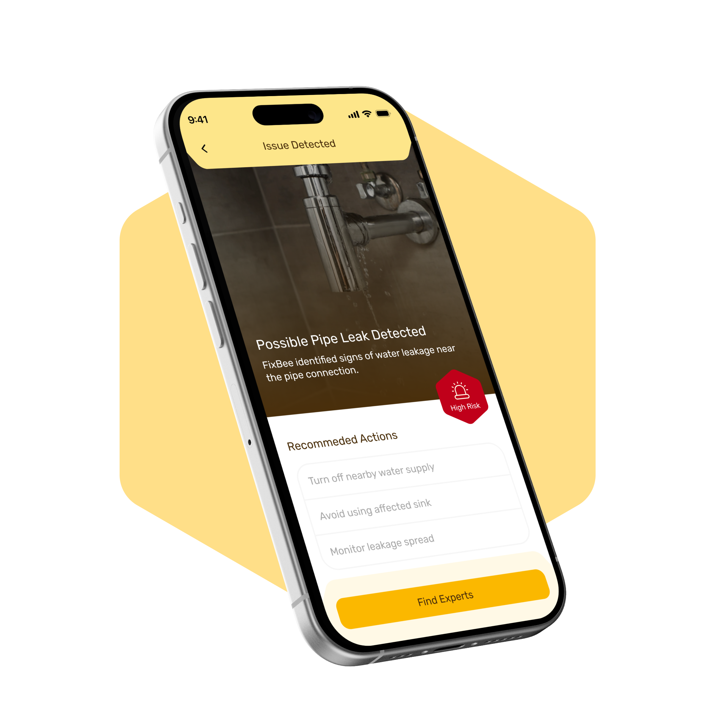 FixBee high-risk issue assessment screen