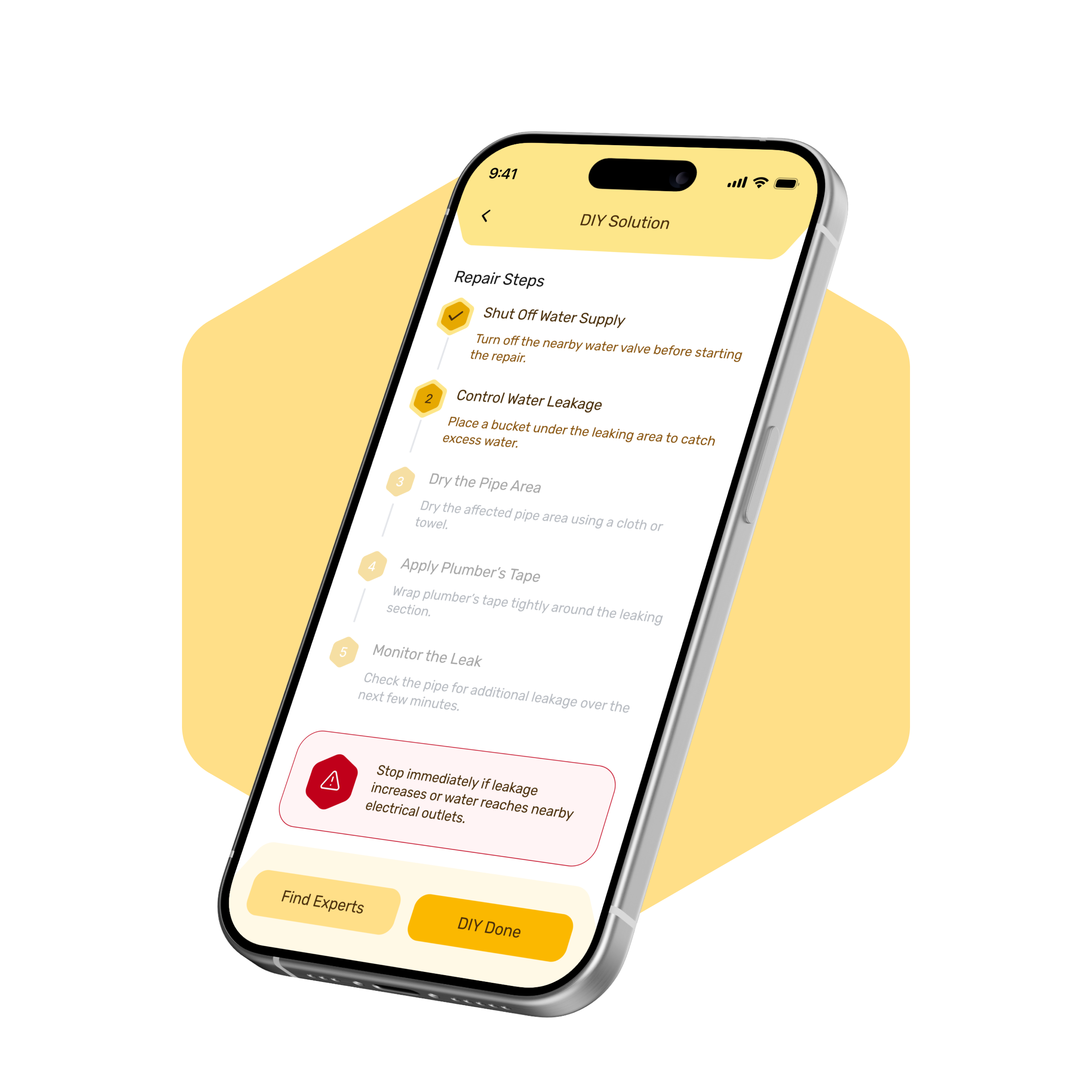 FixBee DIY solution and provider options screen